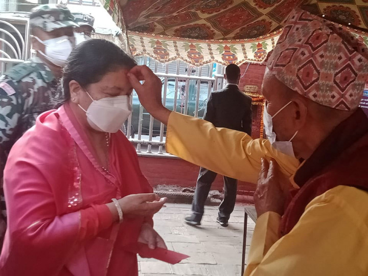 राष्ट्रपति भण्डारीद्वारा बडीमालिकाको पूजा