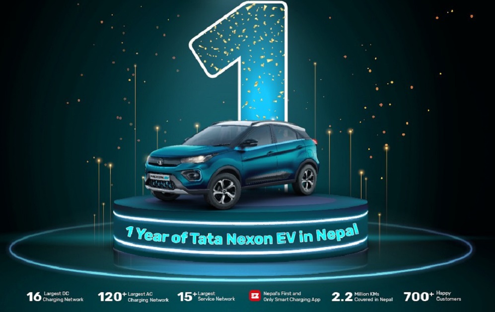 टाटा नेक्सन ईभीको प्रथम वर्ष सफलतापूर्वक पूरा