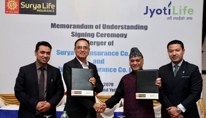 सूर्या र ज्योति लाइफबीच मर्जर सम्झौता
