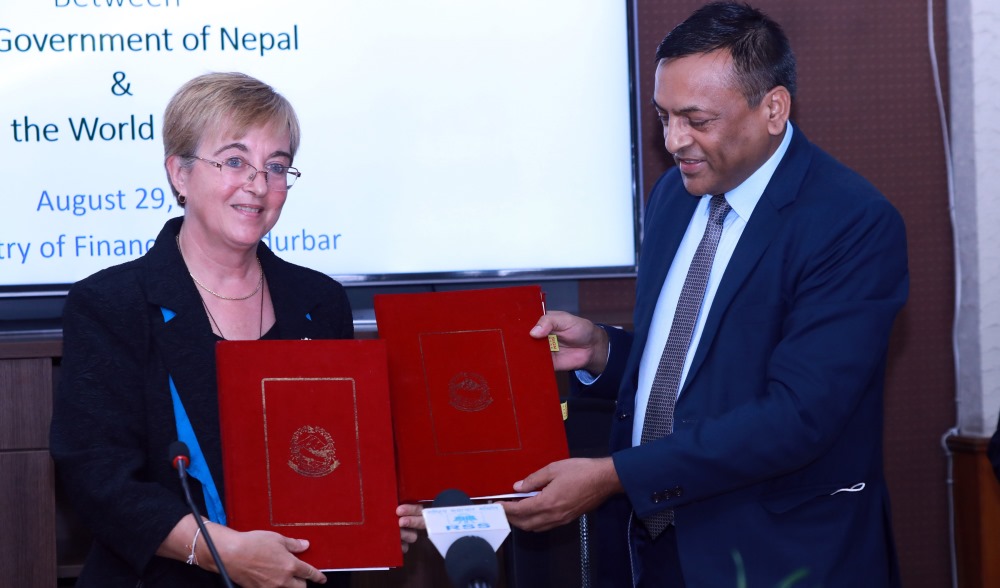 विश्व बैंक र नेपालबीच १२ अर्ब ७५ करोड सहुलितपूर्ण ऋणसम्बन्धी सम्झाैता