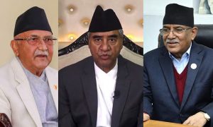 बालकोटमा प्रचण्ड, ओली र देउवाबीच भेटवार्ता हुँदै