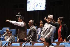 रास्वपाका सांसदले ‘प्रधानमन्त्री भैँसी चडेर आएको’ भनेपछि संसदमा हंगामा