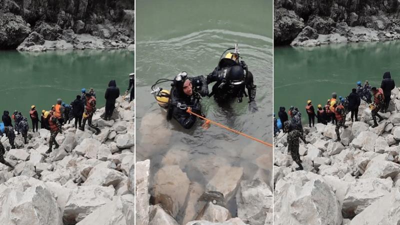 त्रिशूलीमा खसेको जीप निकालियो, चालक र यात्रु भेटिएनन्