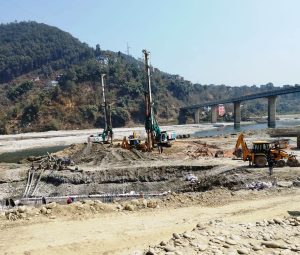 ‘आर्क डिजाइन’ पुल निमार्ण, १२ प्रतिशत प्रगति