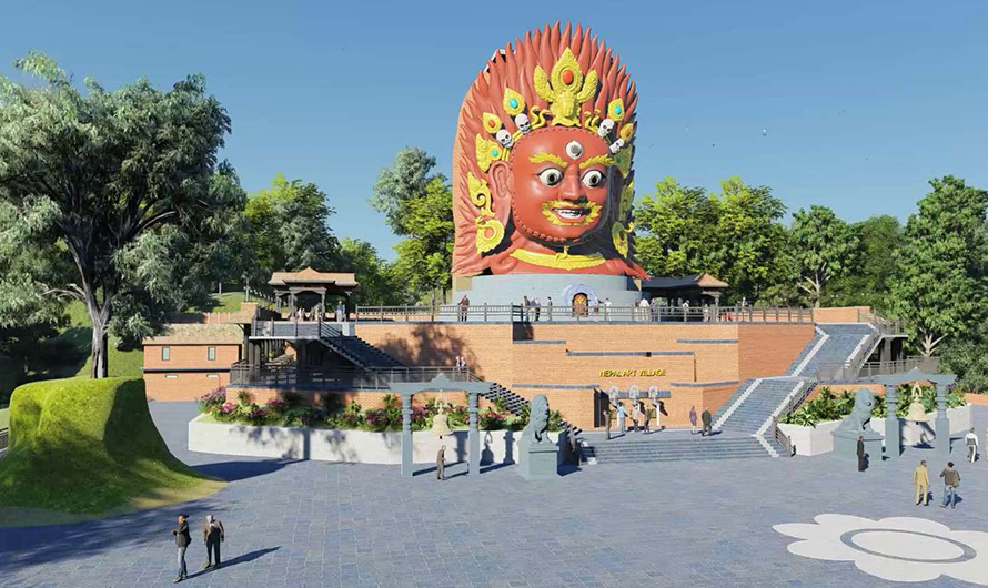 ललितपुरको छम्पीमा भैरवको ख्वापाःसहितको आर्ट भिलेज