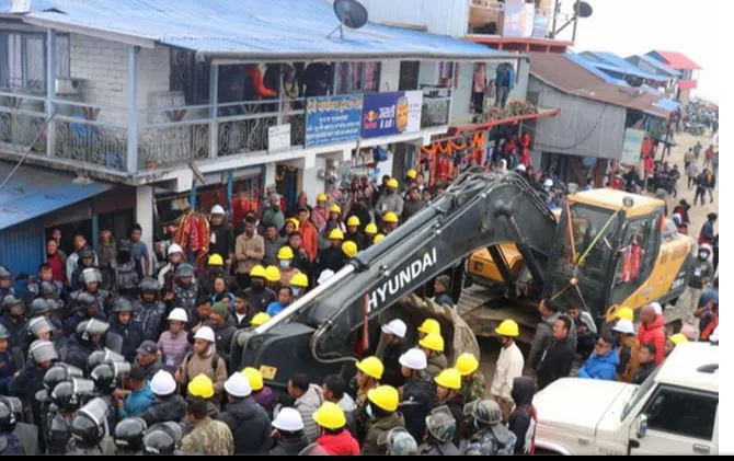 पाथीभरा केबलकार स्टेशन शिलान्यास गर्न खोज्‍दा झडप, तीन जना घाइते