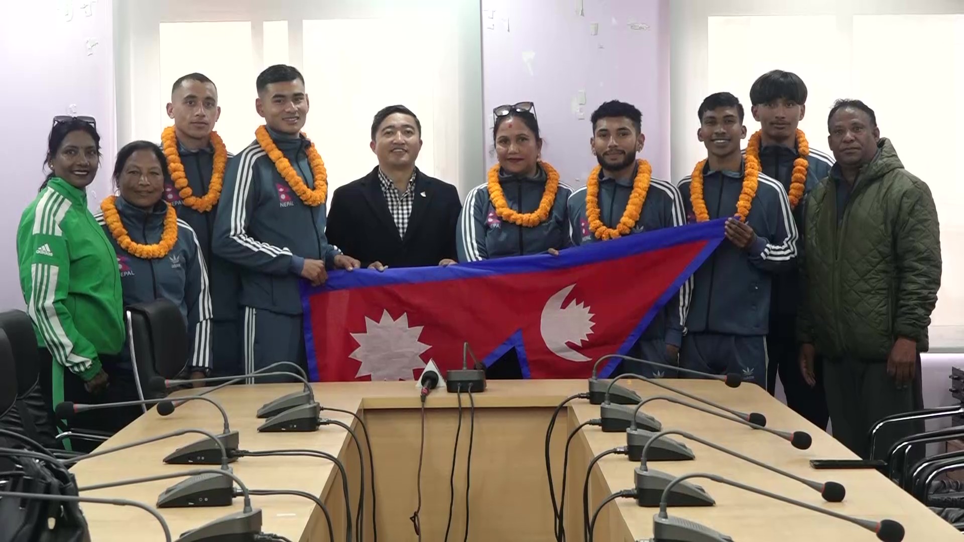 दक्षिण एसियाली क्रस कन्ट्री च्याम्पियनसिपमा सहभागी हुने नेपाली टोलिको बिदाइ