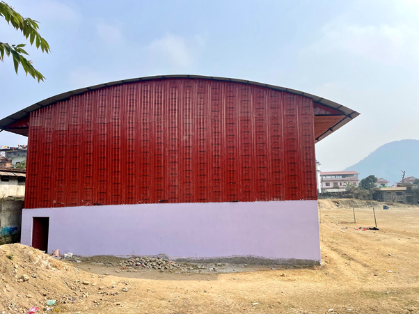 बिपी वाटिकामा कभर्डहल निर्माण