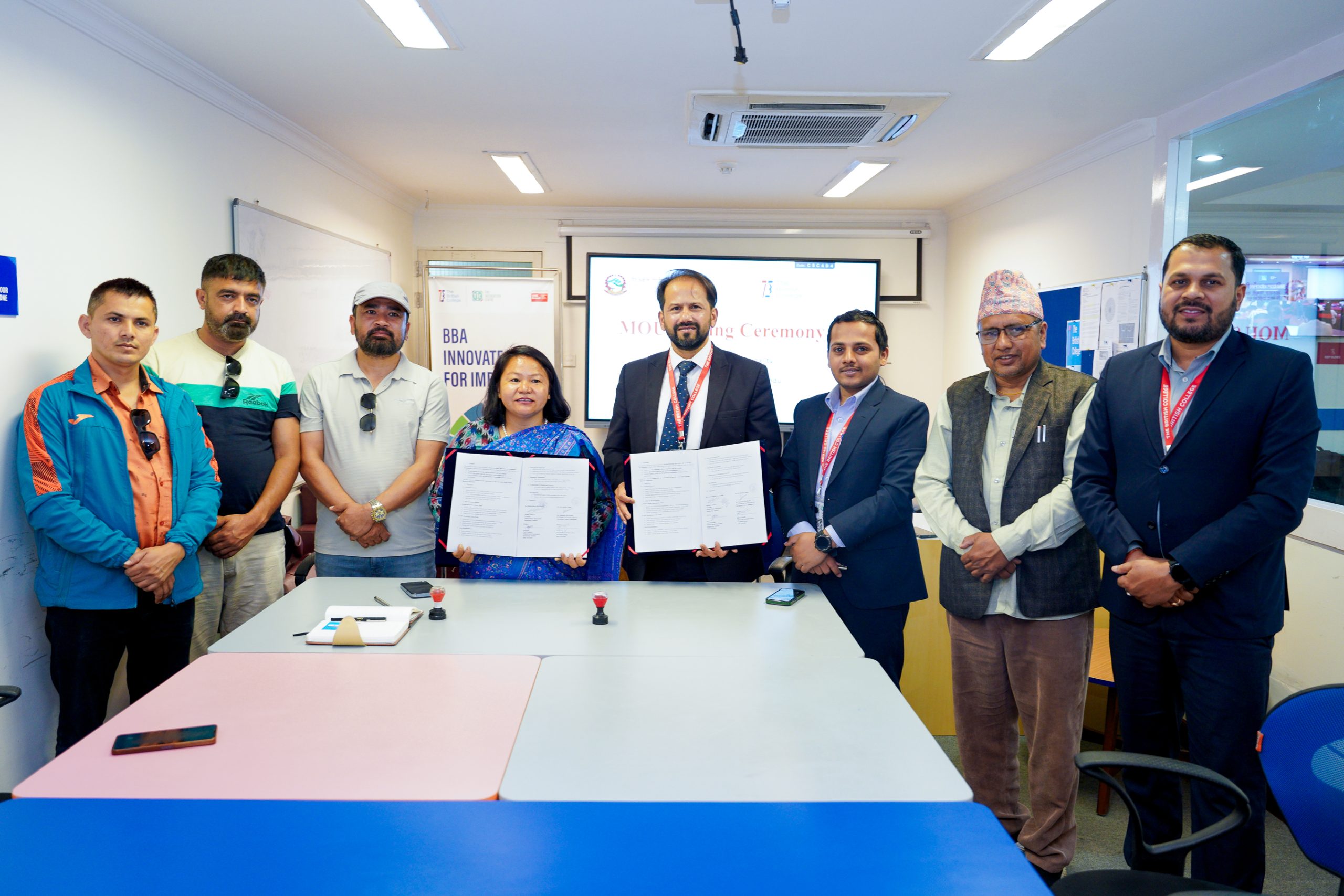 द ब्रिटिस कलेज र फिक्कल गाउँपालिकाबीच सहकार्यताको लागि सम्झौता