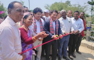 मन्त्री सिंहद्वारा मोरङको सीमावर्ती क्षेत्रका पुलको उद्घाटन
