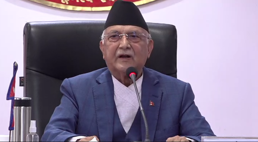 एमाले बागमती प्रदेश वडाध्यक्षहरूको भेला प्रधानमन्त्रीले उद्‌घाटन गर्दै