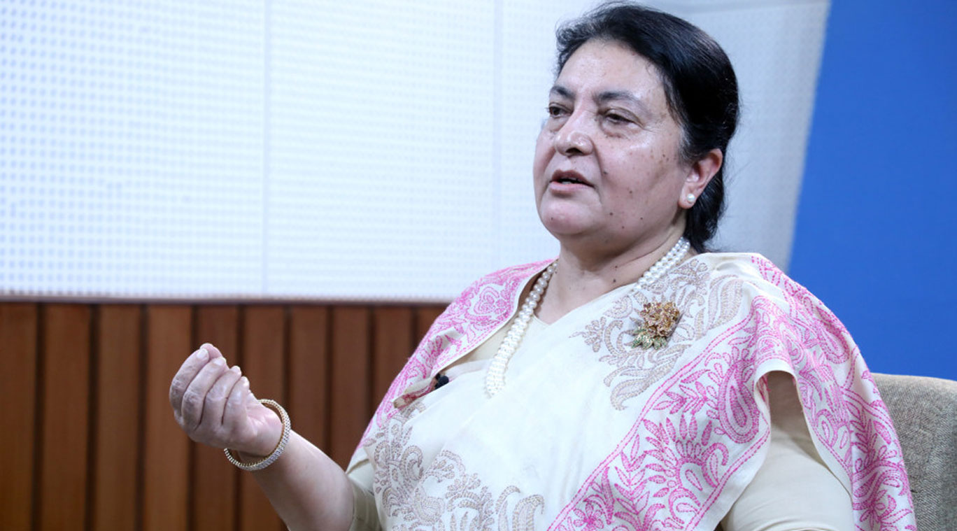 प्रधानमन्त्रीद्वारा निर्वाचनको वातावरण बनाउन भूमिका खेलिदिन पूर्वराष्ट्रपति भण्डारीलाई आग्रह