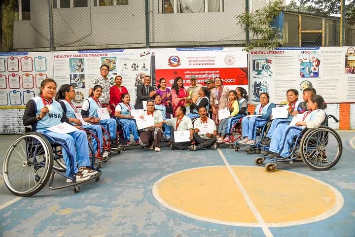 अपाङ्गता भएकाहरुको महिला व्हीलचेयर बास्केटबलमा डब्लुएसए प्रथम