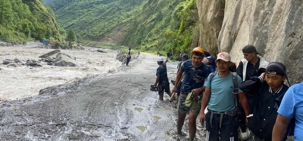 स्याफ्रुबेँसी रसुवागढी सडक पुनः बन्द