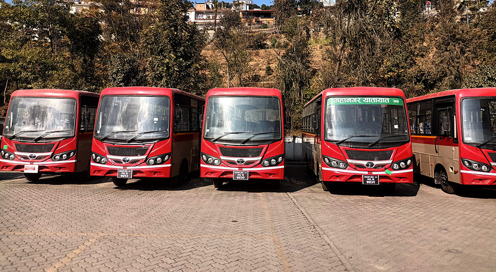 महानगर यातायातद्वारा विद्युतीय बस सेवा शुभारम्भ