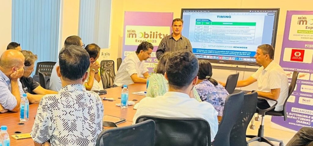 ‘नाइमा नेपाल मोबिलिटी एक्स्पो २०२५’ को तयारी अन्तिम चरणमा