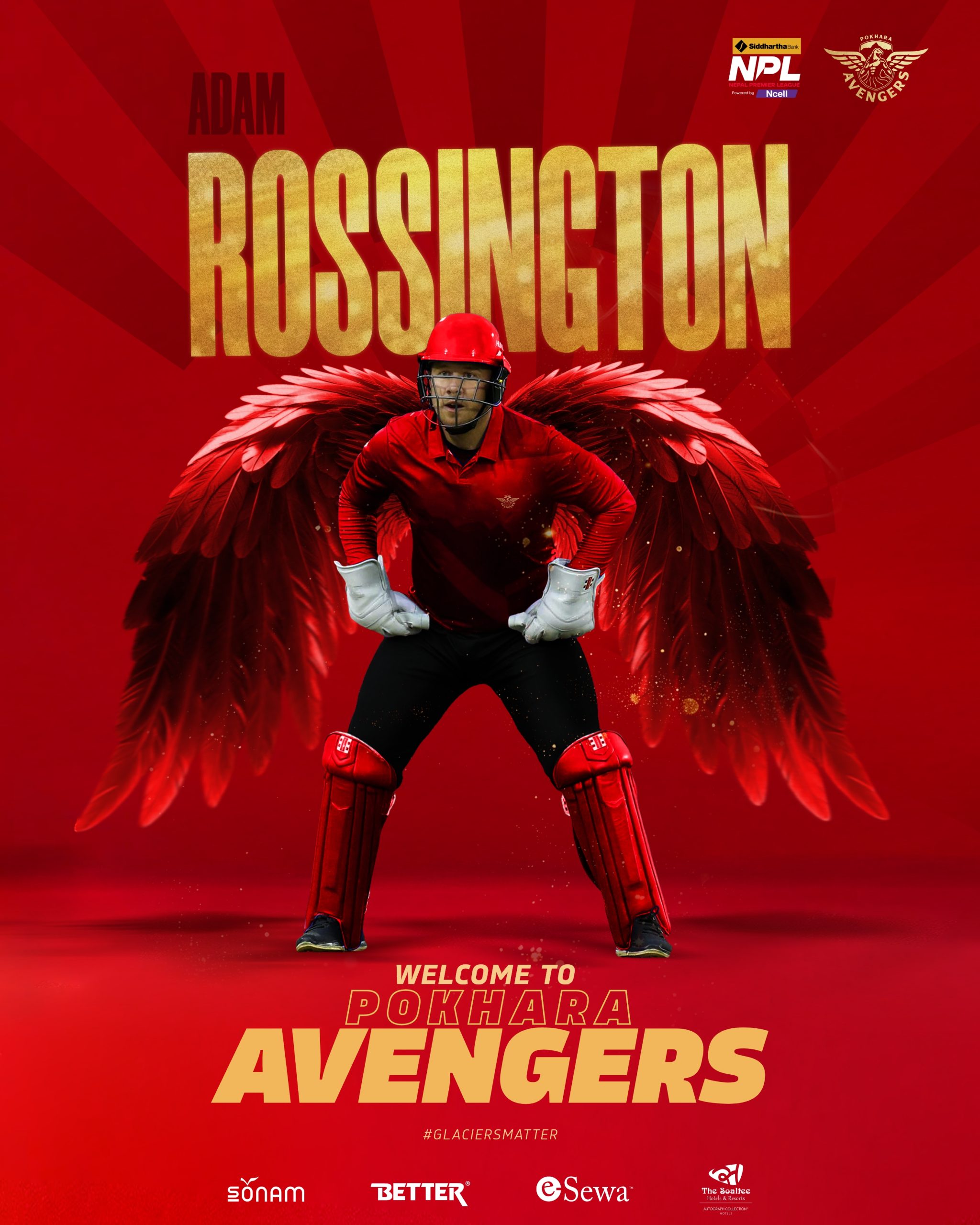 पोखरा एभेन्जर्सले गर्यो इंग्ल्यान्डका अनुभवी विकेटकिपर एडम रोसिङटनलाई अनुबन्ध