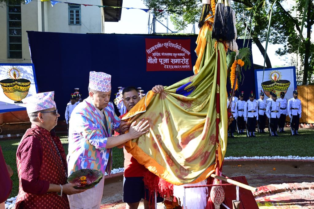 महानिरीक्षक खापुङ्गले गरे मौलो एवम सङ्कल्प पूजा