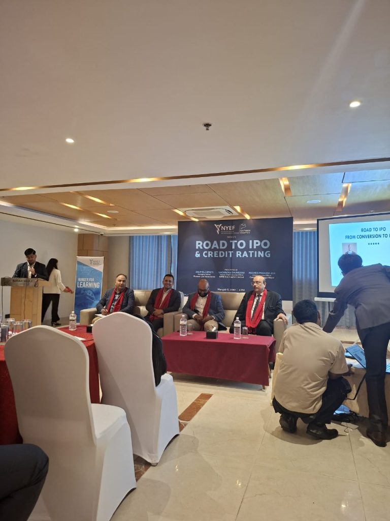 एनआईएमबी एस क्यापिटल लिमिटेड, पायोनियर ल फर्म र केयर एज रेटिङद्धारा चितवनमा “Road To IPO & Credit Rating” कार्यक्रम सम्पन्न