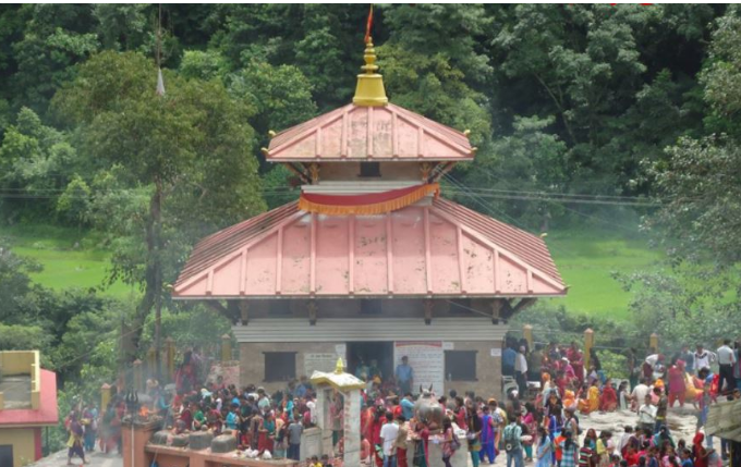 गलेश्वर मन्दिरको गजुरमा सुनको जलप