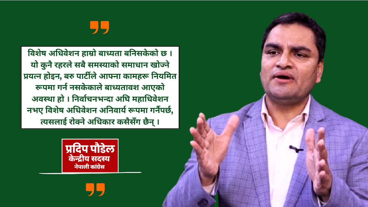 जेनजी पुस्तालाई प्रतिनिधित्व गराउने उपयुक्त प्रस्ताव मसँग छ : प्रदिप पौडेल