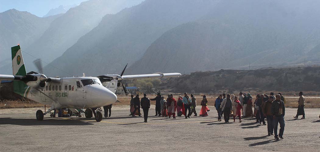 पोखरा-जोमसोम हवाई सेवा तीन महिनाका लागि स्थगित