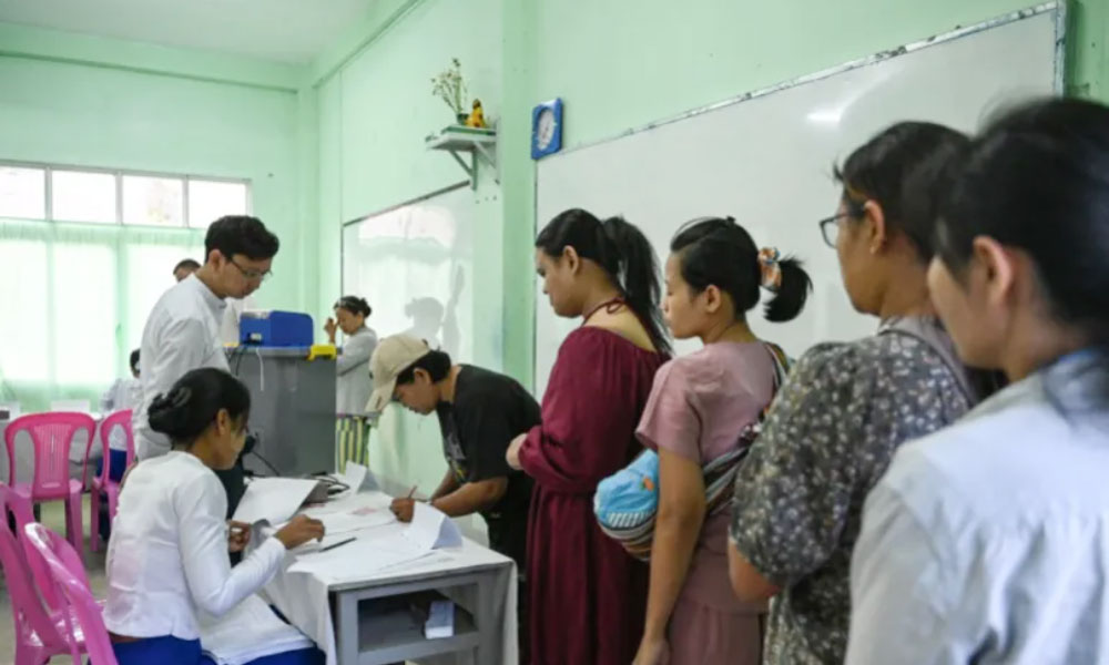 म्यान्माको सैनिक समर्थक दलद्वारा चुनावमा ठूलो अग्रता लिएको दाबी