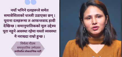 नयाँ भनिने दलहरूले समेत समावेशिताको धज्जी उडाए : निर्मला गौतम