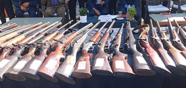 मधेस प्रदेशमा ४८१ थान इजाजत प्राप्त हतियार बुझाइयो