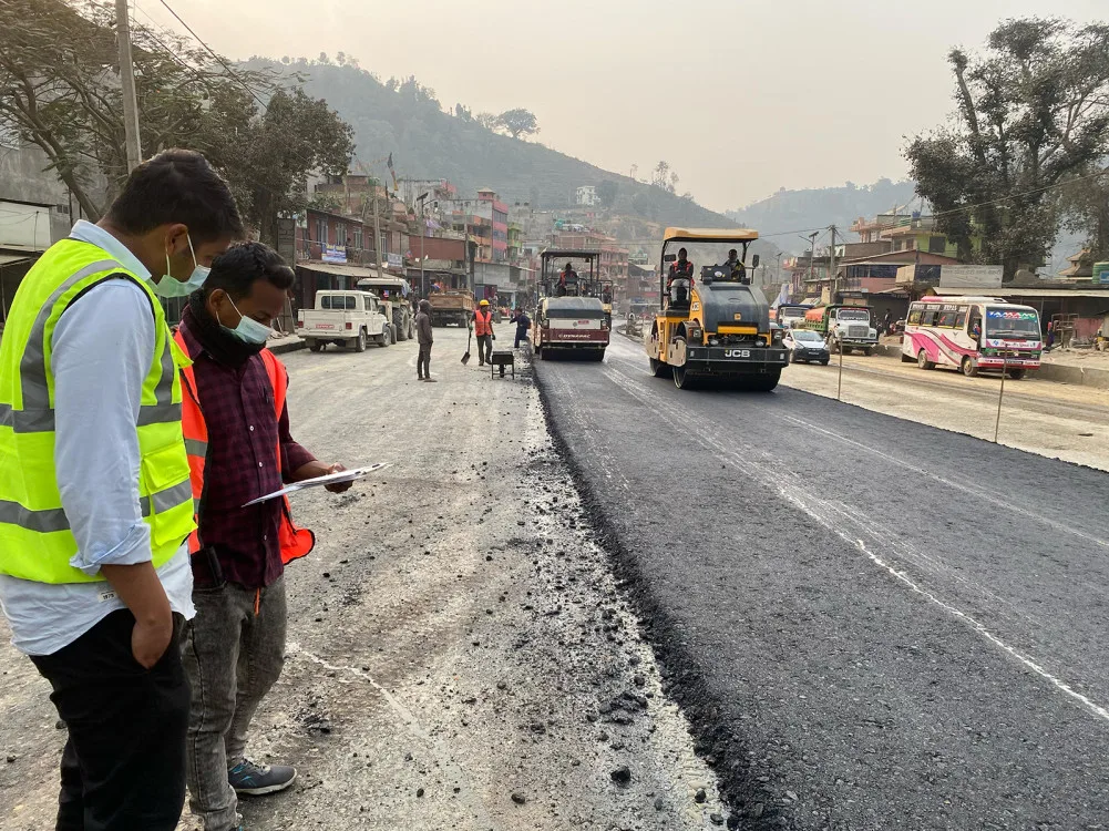 मुग्लिन–मलेखु सडकको काम तीन वर्षमा ३७ प्रतिशत मात्र