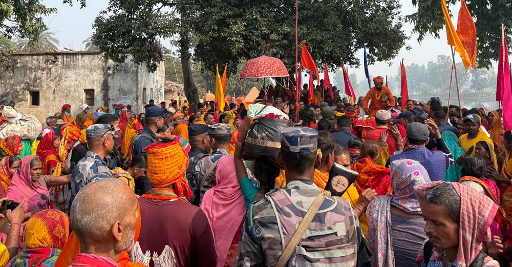 माध्यमिकी परिक्रमालाई जलेश्वरमा भव्य स्वागत