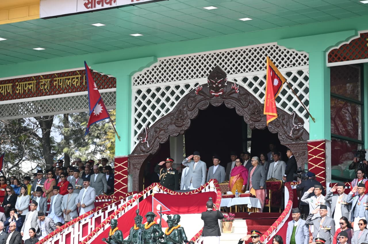 राष्ट्रपति पौडेल नेपाली सेनाको २६३औँ वार्षिकोत्सव समारोहमा सहभागिता