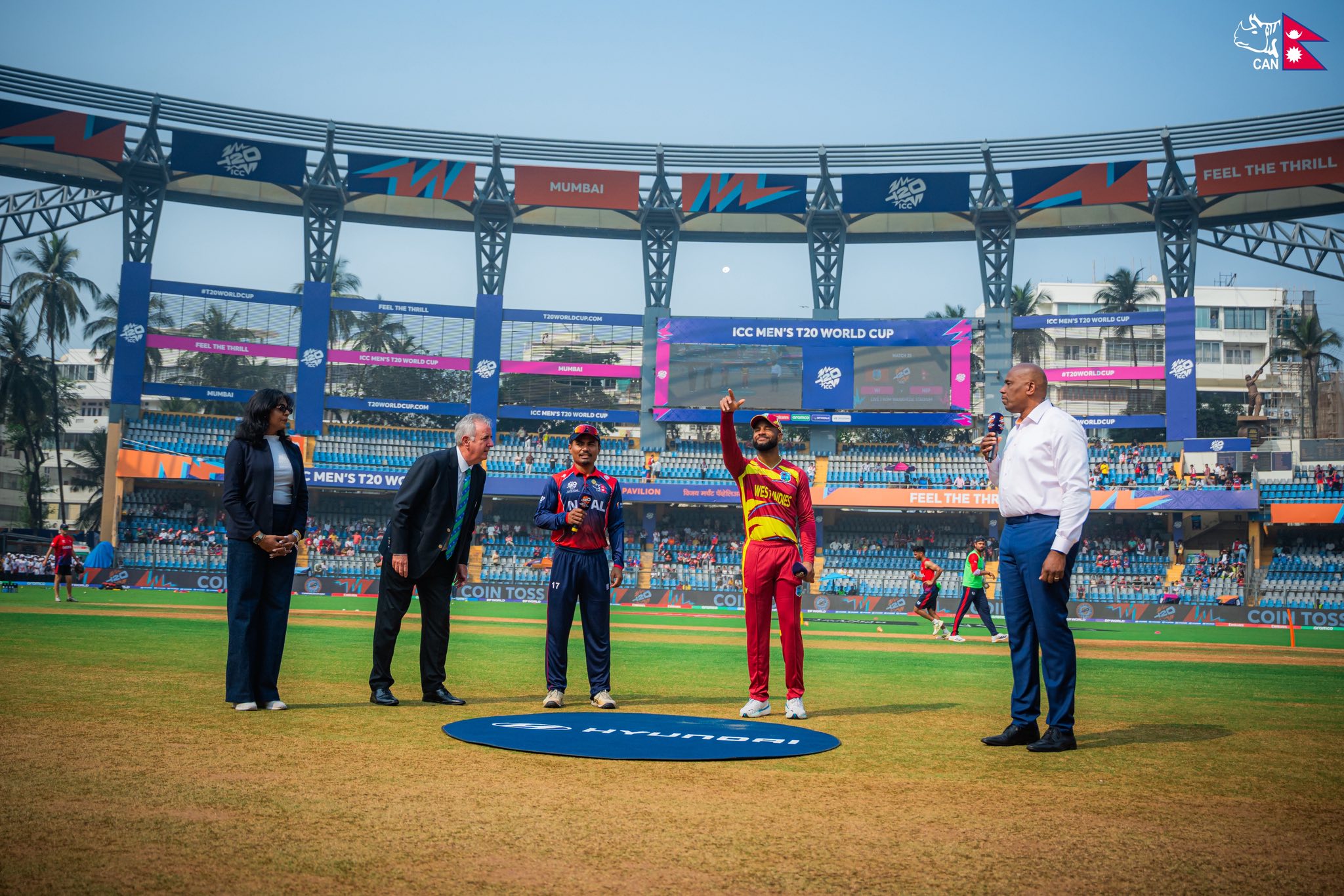 वेस्ट इन्डिजविरुद्ध नेपाल पहिला ब्याटिङ गर्दै