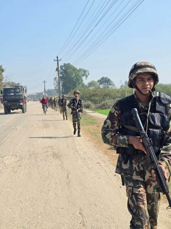 आसन्न निर्वाचन लक्षित गर्दै रौतहटमा नेपाली सेनाको सुरक्षा तयारी तीव्र