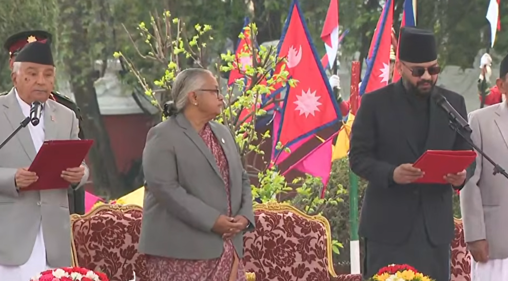 नवनियुक्त प्रधानमन्त्री शाहबाट शपथ ग्रहण