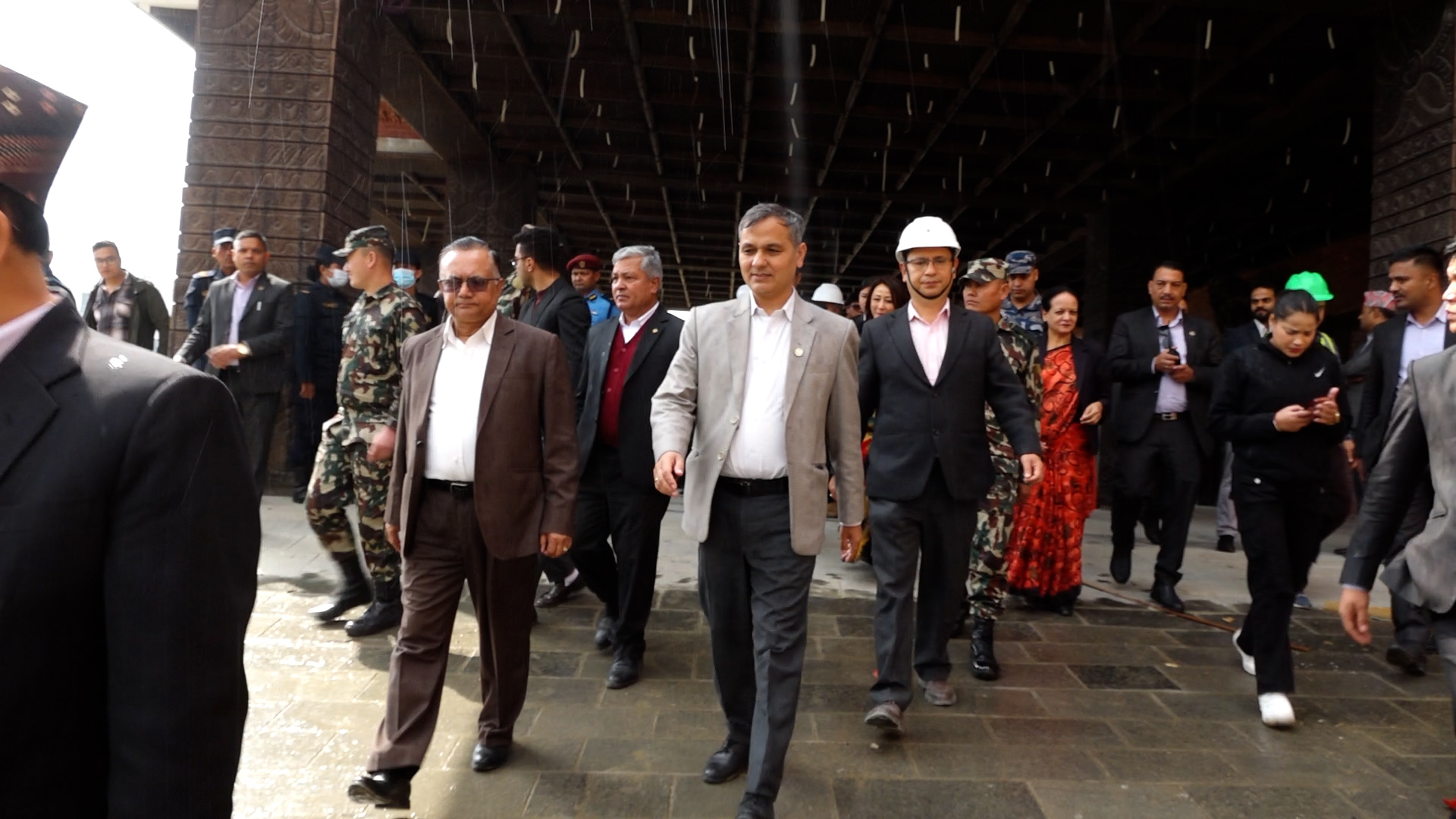 गृहमन्त्री अर्यालसहित मन्त्रीहरूद्वारा नयाँ संसद् भवनको अनुगमन