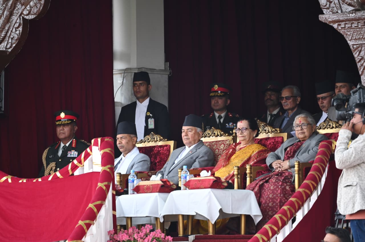 राष्ट्रपति पौडेलद्वारा घोडेजात्रा अवलोकन