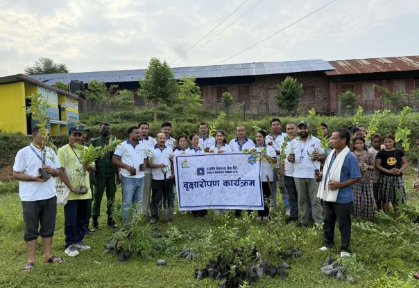 ज्योति विकास बैंकद्वारा १७०० वटा वृक्षारोपण