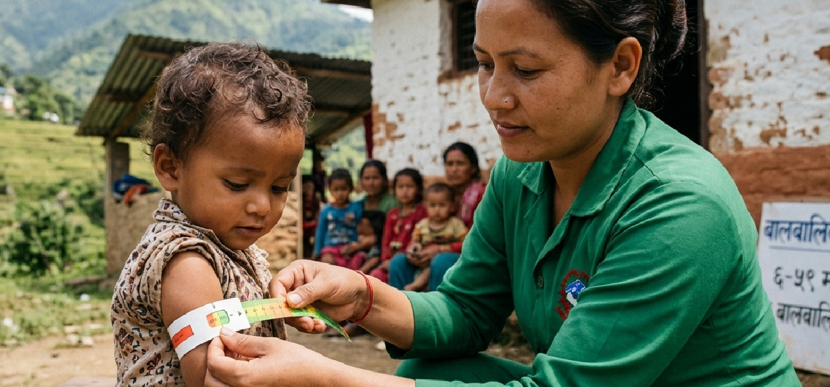 बालबालिकाको पाखुरा नाप्ने अभियान सुरु