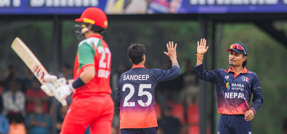 ओमानले नेपाललाई दियो ३०६ रनको बलियो लक्ष्य