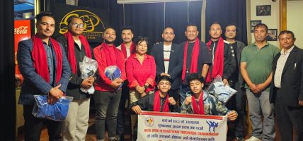 तीन अन्तर्राष्ट्रिय तेक्वान्दो प्रतियोगिता खेल्ने टोलीको बिदाइ