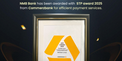 एनएमबि बैंकलाई कमर्ज बैंक जर्मनीबाट ‘एसटीपी अवार्ड २०२५’ प्रदान