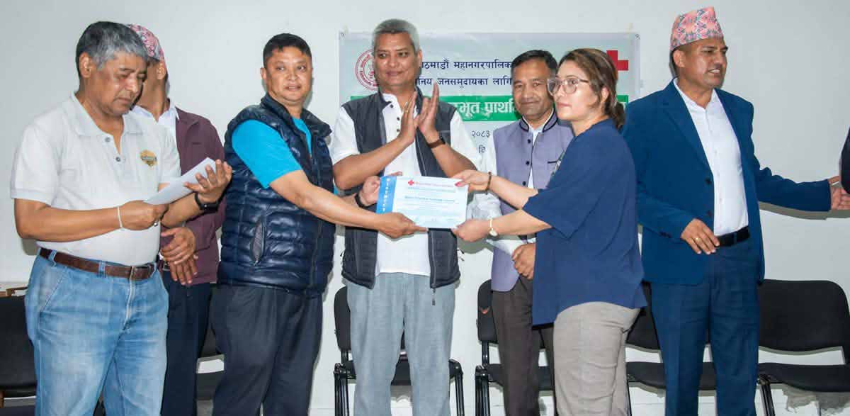 ८ सय जना प्राथमिक उपचारकर्ता तयार गर्दै काठमाडौँ महानगरपालिका