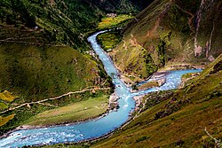 हिउँदमा पनि रोकिएन कर्णाली नदी कटानको जोखिम
