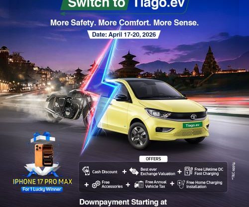 बाइक-स्कुटर साटेर टियागो इभि चढ्ने मौका : टाटा मोटर्सको ‘स्विच टु टियागो इभी’एक्सचेन्ज क्याम्प