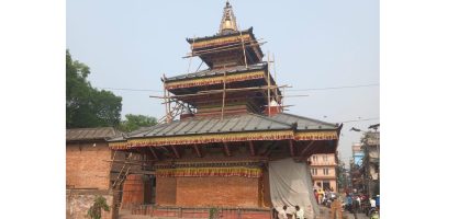 पशुपति क्षेत्रस्थित जयवागेश्वरीको ‘कलेवर’ फेरिँदै