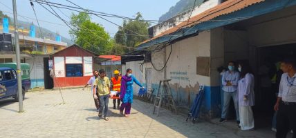 बेनी अस्पतालमा दुर्घटनासम्बन्धी उद्धार र उपचार अभ्यास