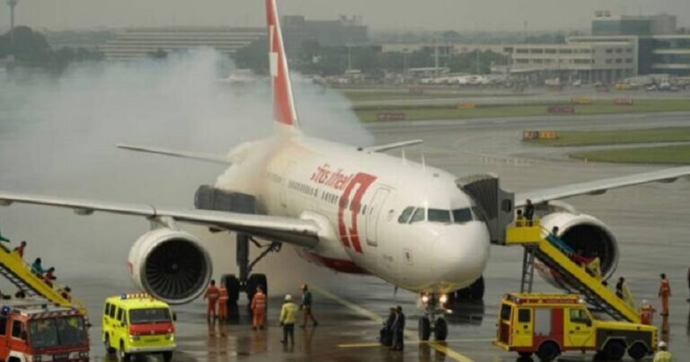 दिल्ली विमानस्थलमा स्विस विमानको इन्जिनमा आगलागी, ६ जना घाइते
