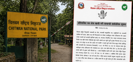 चितवन राष्ट्रिय निकुञ्ज क्षेत्रका अवैध संरचना हटाउन १५ दिनको अल्टिमेटम