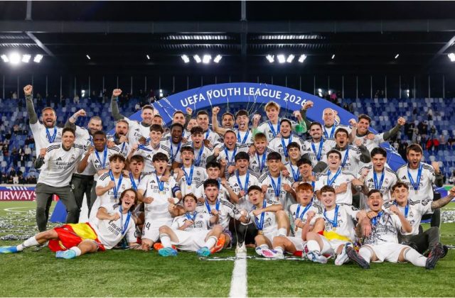 रियल म्याड्रिड बन्याे युथ लिगको च्याम्पियन